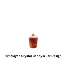 Himalayan Crystal Caddy Jar Design 4x4x5 Inches