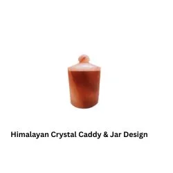 Himalayan Crystal Caddy & Jar Design 5x5x7 Inches