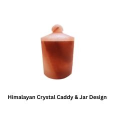Himalayan Crystal Caddy & Jar Design 5x5x7 Inches