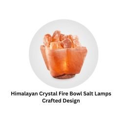 Himalayan Crystal Fire Bowl Salt Lamps Crafted Design