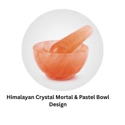 Himalayan Crystal Mortal & Pastel Bowl Design 8x8x2.5 Inches