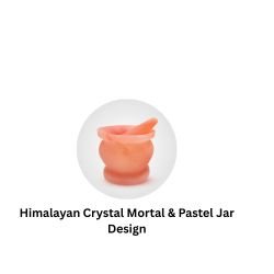 Himalayan Crystal Mortal & Pastel Jar Design 6x6x.5 Inches