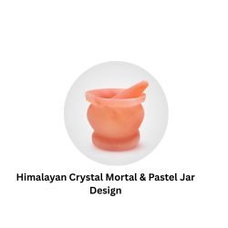 Himalayan Crystal Mortal & Pastel Jar Design 7x7x2.5 Inches
