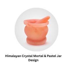 Himalayan Crystal Mortal & Pastel Jar Design 8x8x2.5 Inches