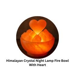 Himalayan Crystal Night Lamp Fire Bowl With Heart