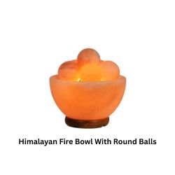 Night Lamp Fire Bowl With Round Balls Size 7x4 Inches