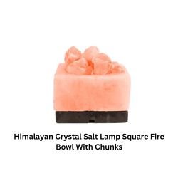 Himalayan Crystal Salt Lamp Square Fire Bowl With Chunks