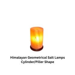 Himalayan Geometrical Salt Lamps Cylinder/Piller Shape