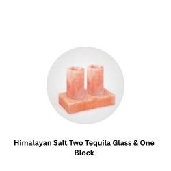 Himalayan Salt Two Tequila Glass & One Block