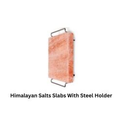 Himalayan Salts Slabs With Stainless Steel Holder 8x8x2 Inches