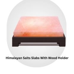 Himalayan Salts Slabs With Wood Holder 12x8x2 Inches
