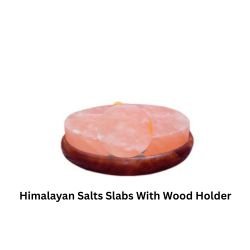 Himalayan Salts Slabs With Wood Holder 8x8x2 Inches