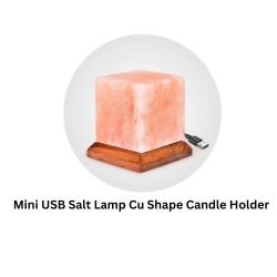 Mini USB Salt Lamp Cu Shape Candle Holder