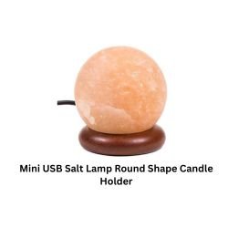 Mini USB Salt Lamp Round Shape Candle Holder
