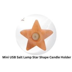_Mini USB Salt Lamp Star Shape Candle Holder