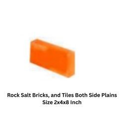 Rock Salt Bricks, and Tiles Both Side Plains Size 2x4x8 Inch