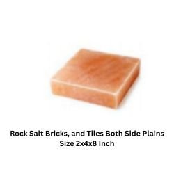 Rock Salt Bricks, and Tiles Both Side Plains Size 2x4x8 Inches