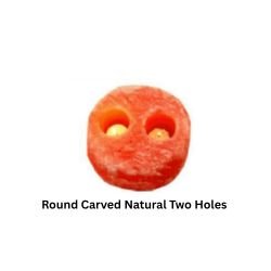 Round Carved Natural Two Holes