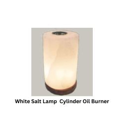 White Salt Lamp Cylinder Oil Burner