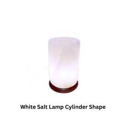 White Salt Lamp Cylinder Shape