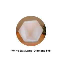 White Salt Lamp Diamond 5x5