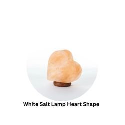 White Salt Lamp Heart Shape